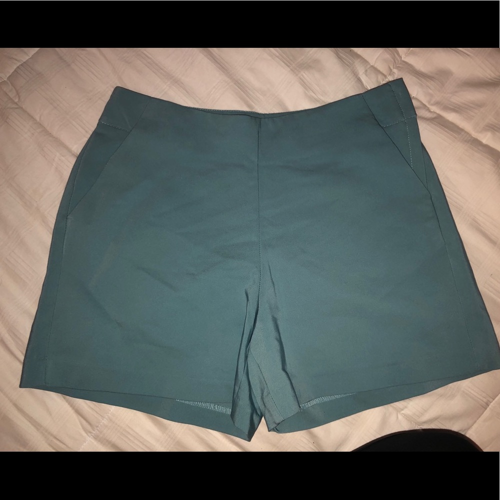 Darker seafoam green shorts